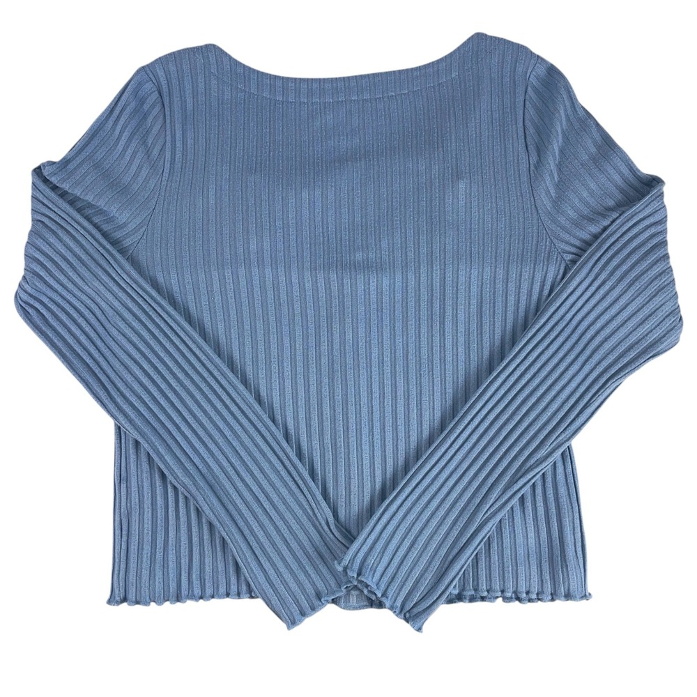 SO Girls Lace Trim Ribbed Twin‎ Set Cardigan Cami Pelican Blue XL 14/16 - Picture 3 of 7